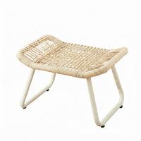 Multifunctional Woven Leg Rest Compact Design Footrest Easy to Assemble Footstool Sturdy & Stable for Creamice Workers, Homeowners, Seniors, Under Desk, Living Room, Entryway, Bedroom