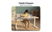 Height-Adjustable Study Desk and Chair Large Desktop Ergonomic Desk and Chair Combo Child-Safe Features Sturdy Construction