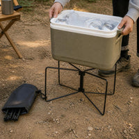 Portable Folding Metal Stand for Camping Storage Box or Water Bucket