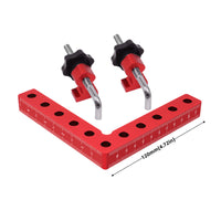 3 Pieces Red Finish 90-Degree Positioning Clamp Black Knobs 90 Degree Clamp Easy to Use Clamping Square Rust Resistant for Woodworkers