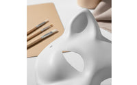 White Paper Mache Mask Customizable Craft Supply with Elastic for Cosplay