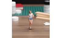 1:64 Scale Female Figure Resin Material Muscular Woman Model Realistic Design Car Model Companion Figure for Collectors