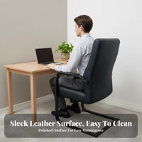 Height Adjustable curved-frame-Frame pivot Chair Thickened Seat pad Office Furniture effortlessRolling Casters Ergonomic Design for telecommuting Workers, Students, Conference Room, Bedroom