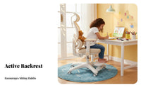 Adjustable Height Student Seat Ergonomic Design Desk Chair secureable casters children's Furniture for Students, Teenagers, Parents, Study Room, Home, School, Bedroom