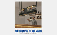 Bar Wine Glass Rack, Iron Hanging Stemware Holder, Inverted Goblet Storage, Restaurant Bar Cabinet
