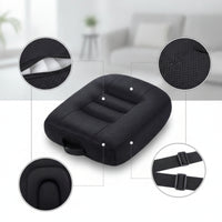 Thick Driving Cushion with Handle Raised Booster Cushion with Straps Padded Portable for Short Drivers