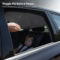 Car Window Sun Shade for Privacy and Heat Insulation, Clip-on Front Windshield and Side Window Sun Blocker