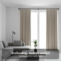 Thickened Material Hookdesign Blackout Curtain Thermal Insulated Window Covering Windproof Drapery Noise Reducing for Light Sleepers, Night Workers, Homeowners, Bedroom, Living Room, Nursery