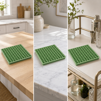 100-Cavity Small Square Silicone Mold for Chocolate Candy Ice Cubes Wax Bottle Sugar Cake Decoration