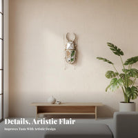 Wall Mirror Meticulous Craftsmanship Stag Beetle Wall Mirror Vintage Sculpture Antique-Design House Decoration