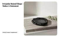 Matte Finish Sculptural collect-all Minimalist aesthetic Irregular Shaped Dish Functional Decor Display Tray distinctive Shape for Design aficionados, Gift Givers, Entryway, Dressing Table, Bedroom, Desktop