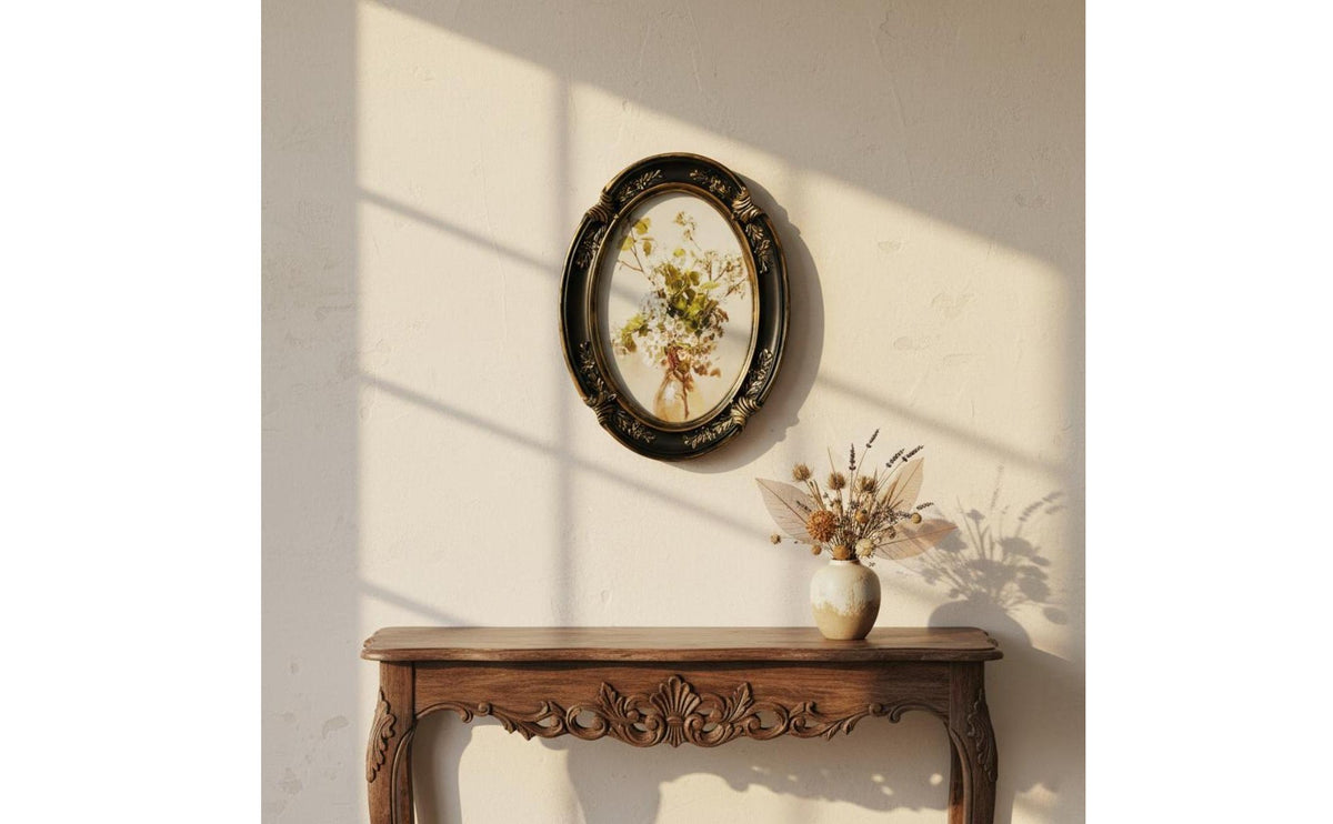 Vintage Tabletop Frame European Design Ornate Wall Frame French Influenced Baroque Style Photo Display for Bedroom, Desktop