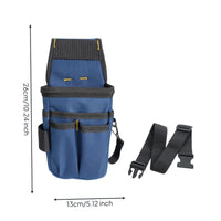 Tool Belt Pouch Adjustable Tool Pouch with Belt Wear-Resistant Compact for Electricians, Construction Sites, Home Repairs