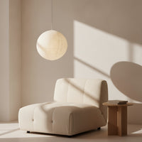 Round Pendant Lampshade Linen-Like Pendant Lampshade Hanging Lamp Shade Ivory Lighting Woven for Living Room, Bedroom