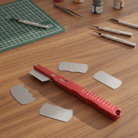Fine-Tooth Model Craft Saw with Blades Compact Hobby Saw with Blades Precision Non-Slip for Hobbyists, Crafters, DIY Crafts