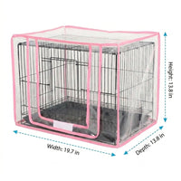 Transparent EVA Bird Cage Cover, Zippered Birdcage Cover for Guinea Pig, Warm Windproof Outdoor and Indoor Pet Cage Layer
