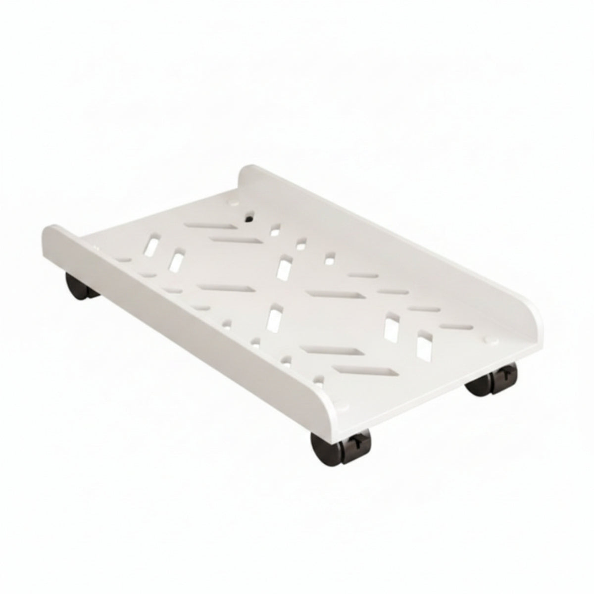 Computer Case Stand Rolling PC Floor Stand with Wheels Ventilated Mobile Cart for Study Room