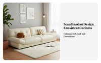 Cushiony Couch Wabi-Sabi Aesthetic Deep-Seat Configurable Sofa Modern Minimalist design Living Room Furniture for Homeowners, Families, Home, Lounge Area