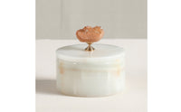 Marble Jar with Lid Modern Marble Canister with Lid Unique Decorative Stone Jar for Desk