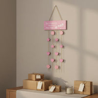 Wooden Photo Display with Clips Handcrafted Design Family Appreciation Day Photo Holder Heartwarming Message Rustic String Picture Hanger for Grandma