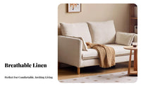Removable and cleanable Cover 2-Seater Loveseat Minimalist Design Upholstered Two-Seater Couch space-saving Size Sofa Modern design for Small Families, Apartment Dwellers, Living Room, Studio, Lounge Area, Bedroom