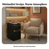 Multi-Functional Cylindrical Storage Cabinet Modern Design Nightstand Space-Saving Side Table sturdy Construction for Apartment Dwellers, Homeowners, Students, Bedroom, Living Room, Small Spaces, Office