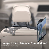 Car Headrest Tablet Mount Universal Compatibility Car Headrest Tablet Holder Rear Seat Phone Holder Hands-Unrestricted Viewing