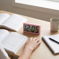 Minimalist Digital Alarm Clock for Students and Kids, Bedside Desk Clock with Magnetic Mount