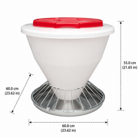 Automatic Chicken Feeder Poultry Feeder for Backyard, Rainproof No Waste Outdoor Chicken Feeder