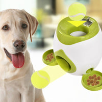 Intelligence Development Dog Treat Dispenser with Tennis Balls Exercise Interactive Dog Toy with Scoop Long-Lasting Fetch Toy No Batteries for Dogs