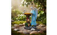 Auto on at Night Solar Angel Statue Weatherproof Outdoor Decor Waterproof