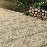 Stepping Stone Form Decorative Patterns Garden Pathway Former Reusable Cement Tile Template for Courtyard