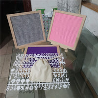 Felt Letter Board with Wooden Frame for Messages and Photo Props