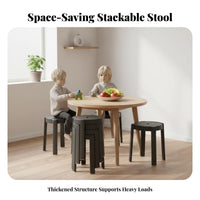 Space-Saving Stackable Plastic Stool Thickened Material Stackable Round Stool Long-Lasting Backless Kitchen Chair Easy to Clean for Homeowners, Children, Small Apartments, Living Room, Classroom, Bedroom