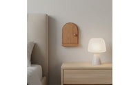 Drill-No-Drill Installation Wooden Switch Cover with Door Hides Imperfections Solid Wood Outlet Concealment Box Easy to Install Decorative Outlet Cover Rustic for Renters, Living Room, Bedroom, Entryway