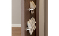 Shoe Rack Space-Saving Behind Door Shoe Organizer Drill Installation Wall Mounted Slipper Holder for Entryway, Small Areas, Dorm Room