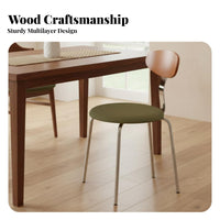 Oval Rearrest Chair Designer Influenced Dining Seat Retro Design Household Furniture for Families, Restaurant Owners, Kitchen, Living Room