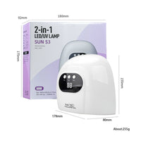 Nail Lamp with Timer Compact Nail Lamp with LCD Display Dryer Home Use Digital for Manicurists, Travel