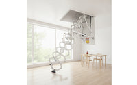 Electric Attic Stairs Remote Control Retractable Attic Ladder Space-Saving Electric Loft Ladder for Home Renovation