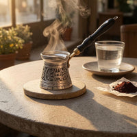 Etched Floral Hand-Engraved Coffee Pot Handmade Copper Coffee Pot Antique Style Cookware Food Safe