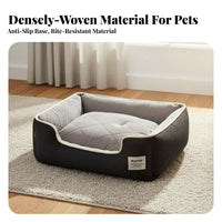 All-Season Use Washable Dog Sofa Chew Resistant Soft Cat Bed Warm Fleece Interior Supportive Dog Bed Long-Lasting Materials for Small Dogs, Cats, Young Dogs