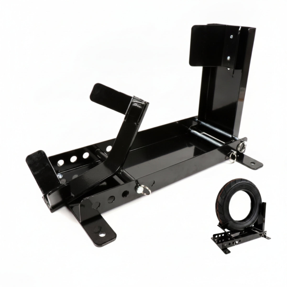 Motorcycle Wheel Chock Stand   Motorcycle Parking Stand with Wheel Cradle Space-Saving for Workshop