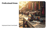 Lightweight 8.5 Inch Djembe Portable Djembe Deep Echo Percussion Instrument Rope Tuned for Travelers, Music Lovers, Stage Performance, Performances, Festivals, Outdoor Gathering