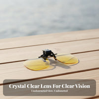 Blocking Rectangular Snap-on Sunglasses Slim Rotating Snap-on Shades Lightweight Eyewear Accessory UV400 Protection