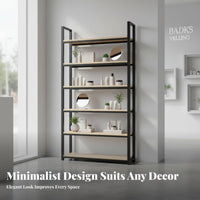 Multi-Tier Metal Storage Shelf Heavy Duty Commercial Goods Display Stand Sturdy Structure Modular Iron Frame Shelving for Renters, Supermarket, Garage