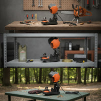 Bench-Top Chain Grinder Adjustable Electric Chain Grinder Chainsaw Grinder with Grinding Wheels Heavy-Duty for Lumberjacks