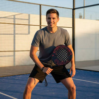 Easy to Control Padel Racket Quick Reactivity Carbon Fiber Padel Racket Large Optimal Hitting Zone Sports Gear Balanced Weight for Outdoor