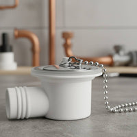 RV Sink Drain with Plug Stainless Steel Strainer Recreational Vehicle Sink Waste Outlet Plumbing Fitting Easy Installation