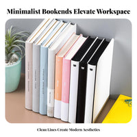Corner-Shaped D Bookend Space Saving Corner-Shaped D Book Stopper Sturdy Desktop Book Support for Students, Librarians, Bookshelves, Desktops