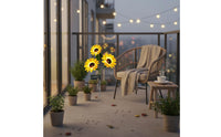 Solar Floral Disc Light Automatic switch/Off LED Floral Disc Stake Lamp Easy Installation Decorative Flower Pathway Light for Yard